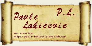 Pavle Lakićević vizit kartica